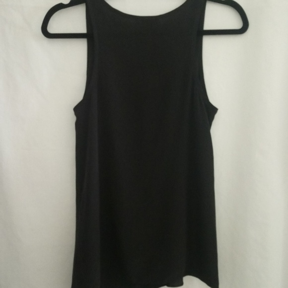 NWOT Club Monaco 100% Silk Black Sleeveless Blouse - Picture 4 of 6